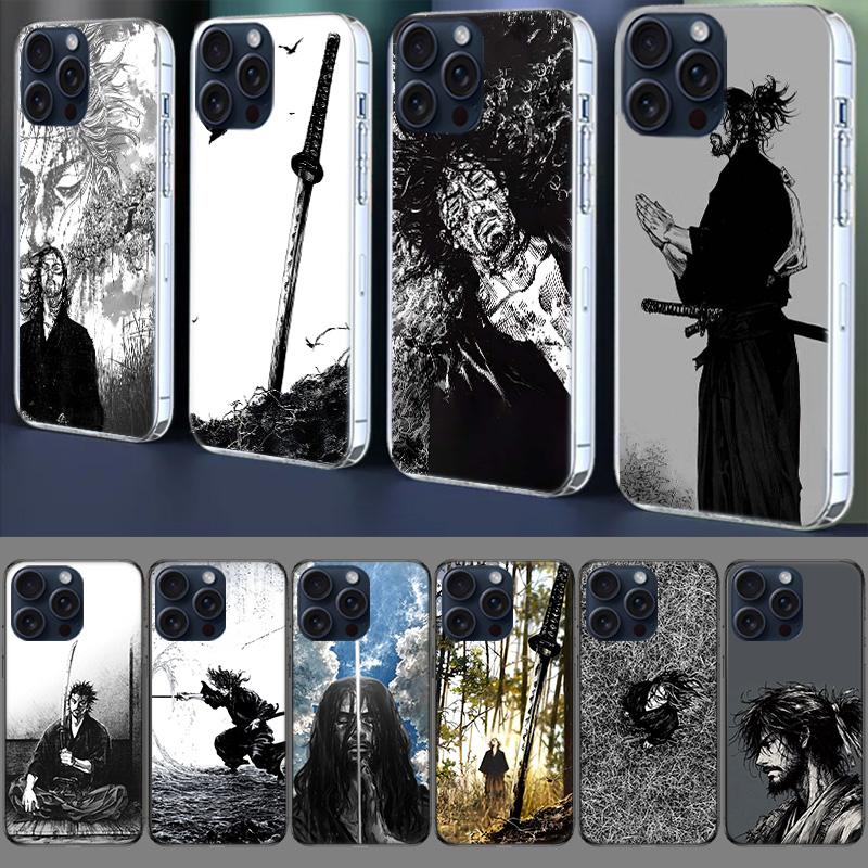 Manga Vagabond Clear Phone Case For Iphone 17 Air 16 Pro Max 15 Pro 14 Plus 17E 16E 11 13 12 Mini Cover Cases Fundas Cell TPU Ca