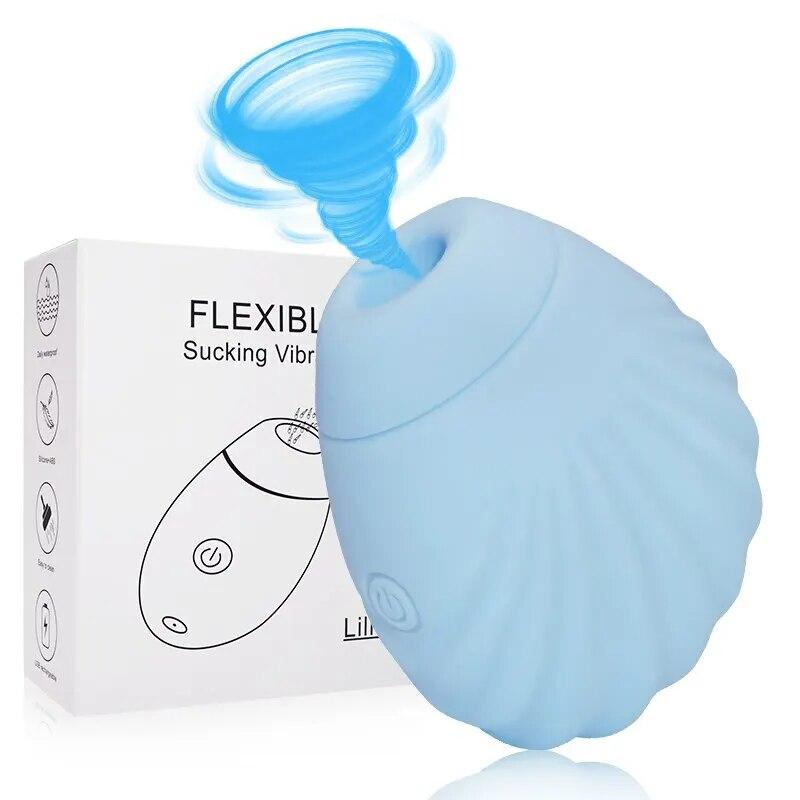Shell Shaped Vagina Sucking Vibrator Women's Nipples Clitoral Suction Cup Oral Stimulation Powerful Product Adult Sex Toy