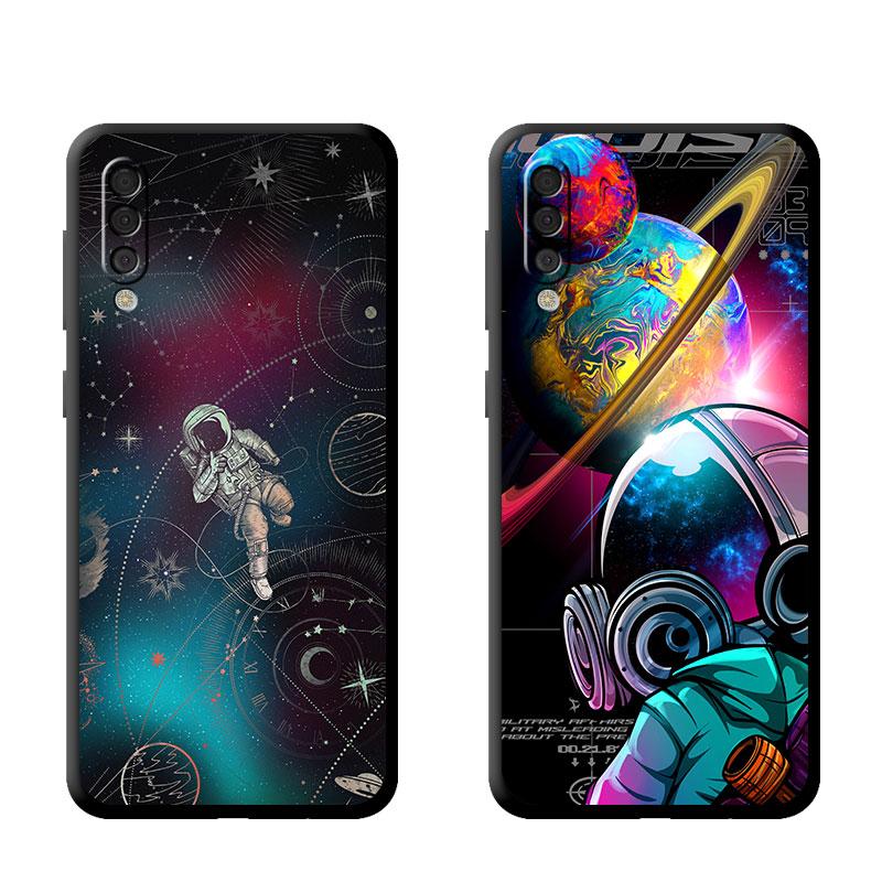 Case For Samsung Galaxy Note 20 Ultra 10 Plus 9 8 A50 A10 A40 A70 A20e M13 M52 M31 A52 A51 Phone Cover Cartoon Cool Astronaut