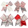 Valentine's Day Heart Bow Cheerleader Elastic Hair Tie for Kids