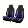 AUTO PLUS Sports Universal Polyester Car Seat Cover Set Fit Most Car Plain Fabric Bicolor Stylish Car Accessories Seat Protector