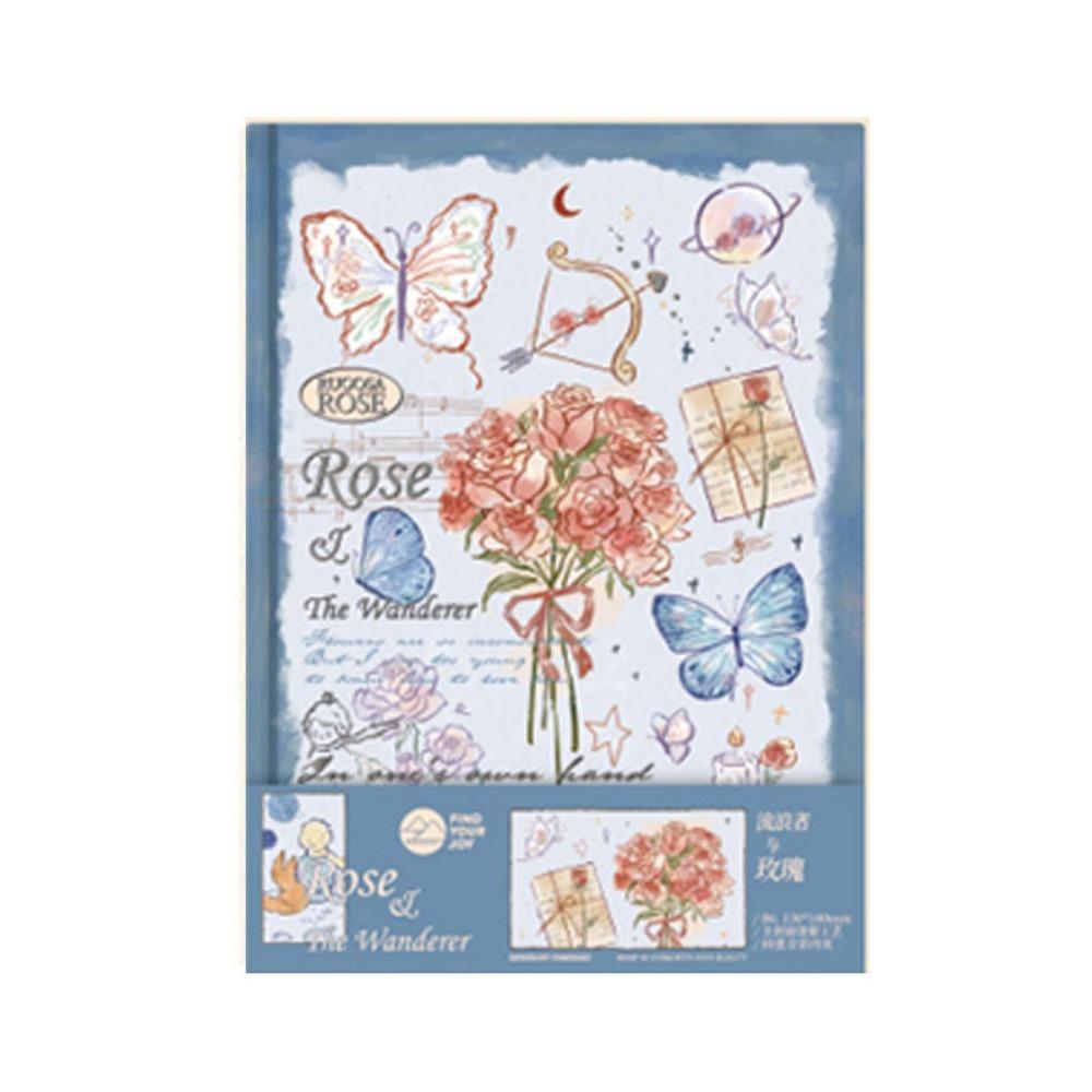 

Hand Ledger Diary Book Scrapbook Notepad Gift Rose Series Notebook Student Style 3