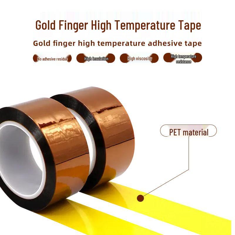 Brown High-Temperature Gold Finger Tape - 180°C Resistance, No Residue
