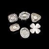 Xiaoxiangfeng Retro Old Series Alloy Jewelry Pearl Diamond Hole Shoes Diy Flat Bottom Buckle Mobile Phone Case Accessories