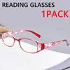 1PC Anti-Blue Light Reading Glasses Floral Pattern Reading Glasses Hollow Out Temple +1.0~+4.0