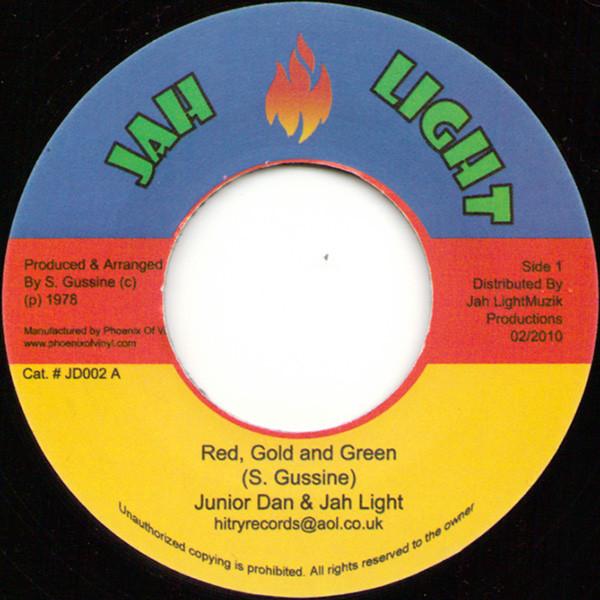 7inch Record JUNIOR DAN JAH LIGHT ALL STARS Red Gold And Green JD002 Jah light 2010 UK Reggae Ska Dub Used