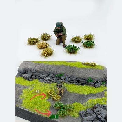 1x Lepidlo Statické trsy trávy Model Miniaturní Krajina