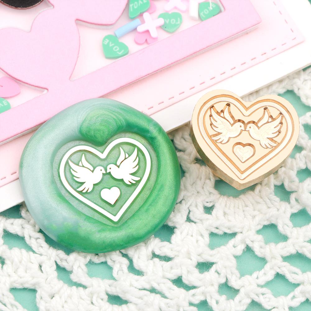 

Heart Shape Wax Seal Stamp, DIY Scrapbooking Brass Wax Seal Stamp 2.5 cm, for Wedding Valentine s Day Decorating Notebook Invita