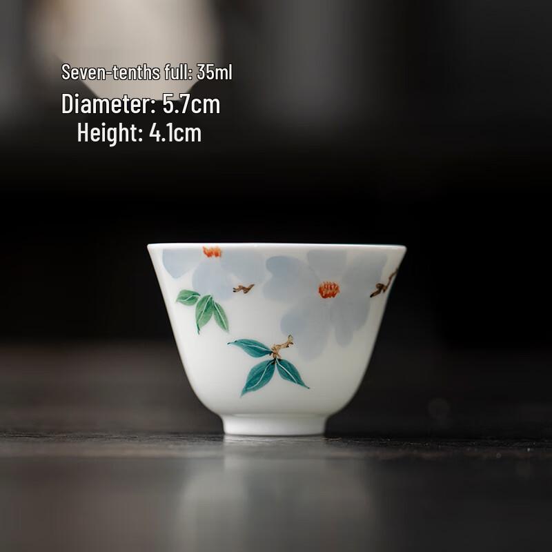

Shangqi Hand-Painted Underglaze Ceramic Tea Cups