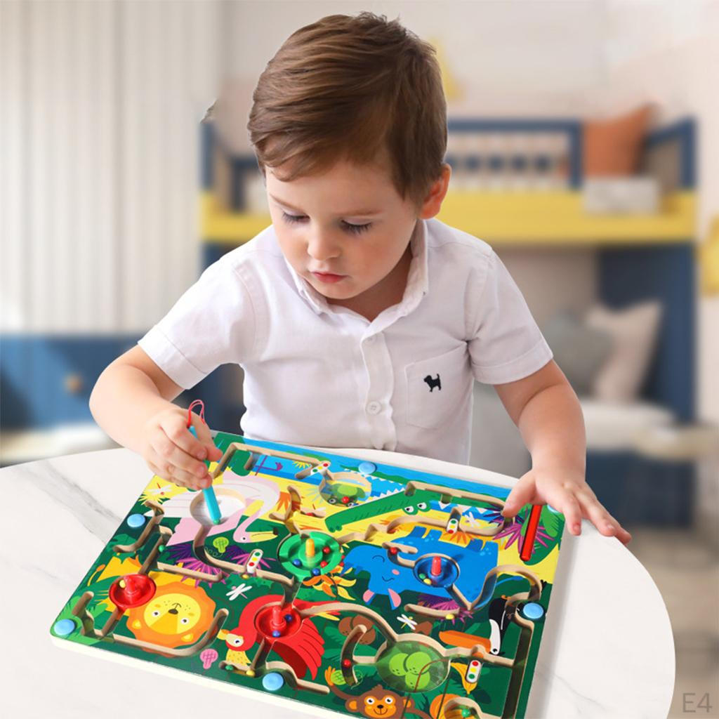 for Children Ages 4 to 6 Wooden Maze Kids Educational Crafts Toys