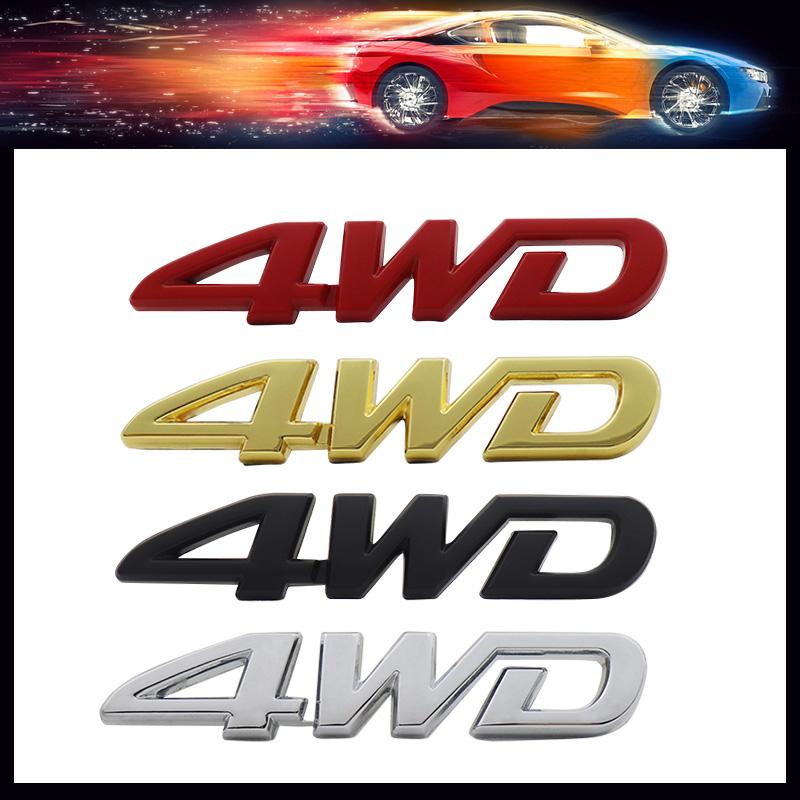 3D Premium New Design 4WD Displacement for All 4 Wheel Drive SUV Off-road Car Hood Fender Trunk Rear Bonnet Nameplate Decal Emblem Badge Sticker