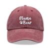 1pc Bear's Paw Washed Print Baseball Caps for Women,Lightweight Outdoor Sunshine Hat Suitable for Hiking,Camping,Cycling,Fishing