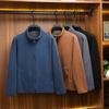 Autumn Men Polar Fleece Cardigan Sweatshirts Men's Stand Up Collar Zipper Jackets Y2K Vintage Solid Color Coats Basic Tracksuit