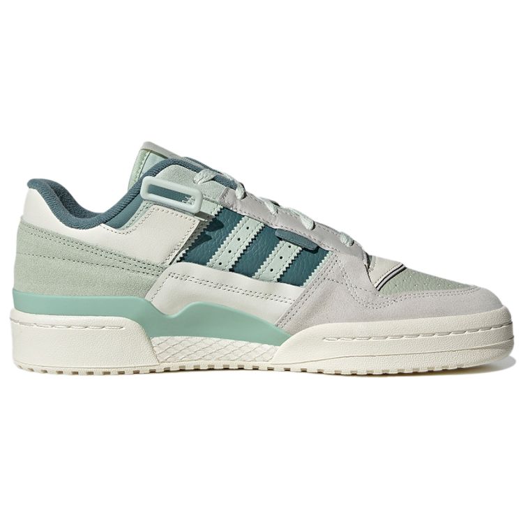 Adidas Originals Forum Exhibit Low Retro Non-Slip Shock Absorption Low-Top Skate Shoes Unisex Sneakers White Brown Green GX4548