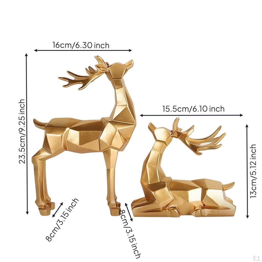 Figurine | Modern Minimalist Design, Geometric Deer Figurines, Standing Figurine, for Living