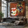 Japanese Fox Mask Tapestry Forest Spirit Wall Hanging Anime Room Decor Home Decor Aesthetic Bedroom Dorm Wall Art