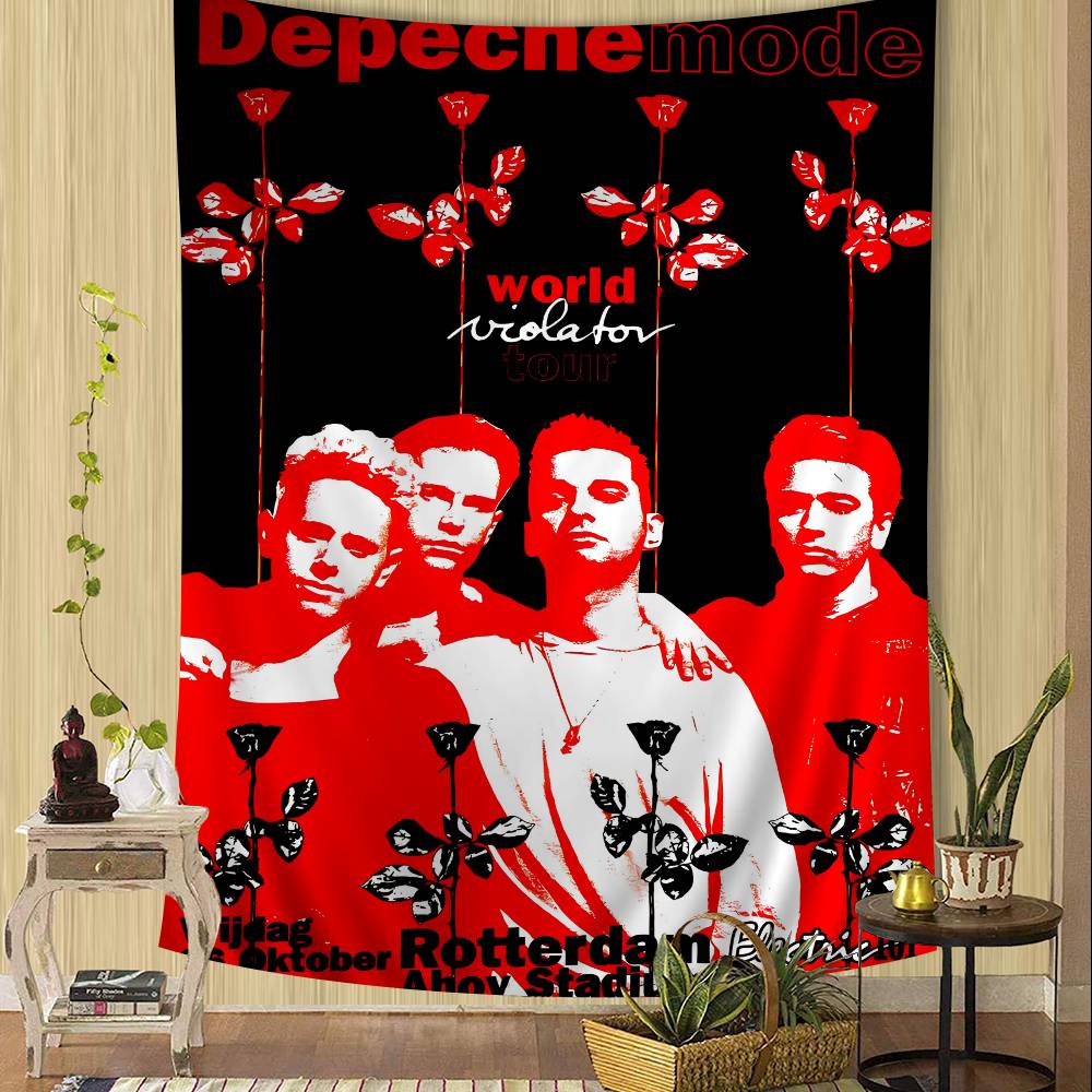 Band Rock D-Depeche M-Mode Şarkıcı Renkli Duvar Halısı Bohem Duvar Halıları Mandala Duvar Sanatı Dekor
