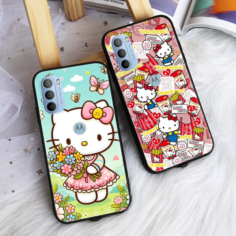 AH33 Husă Drăguță Hello Kitty Neagră pentru Samsung Note 20 Lite S24 Ultra S23 S22 A05 A06 A11 A71 A15 A16 A13 A24 A25 A33 A52 A53 M55 M35 Husă Moale