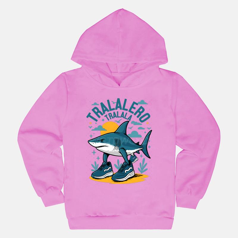 Autumn 3D Funny Shark Pattern Printed Hoodies Fashionable Casual Sports Long Sleeved Children's Boy Hooded Sweatshirts
