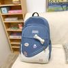 Schoolbag New Schoolbag Women's Japanese Small Fresh Cartoon Cute Middle School Backpack Contrasting Color Simple Junior High School Backpack
