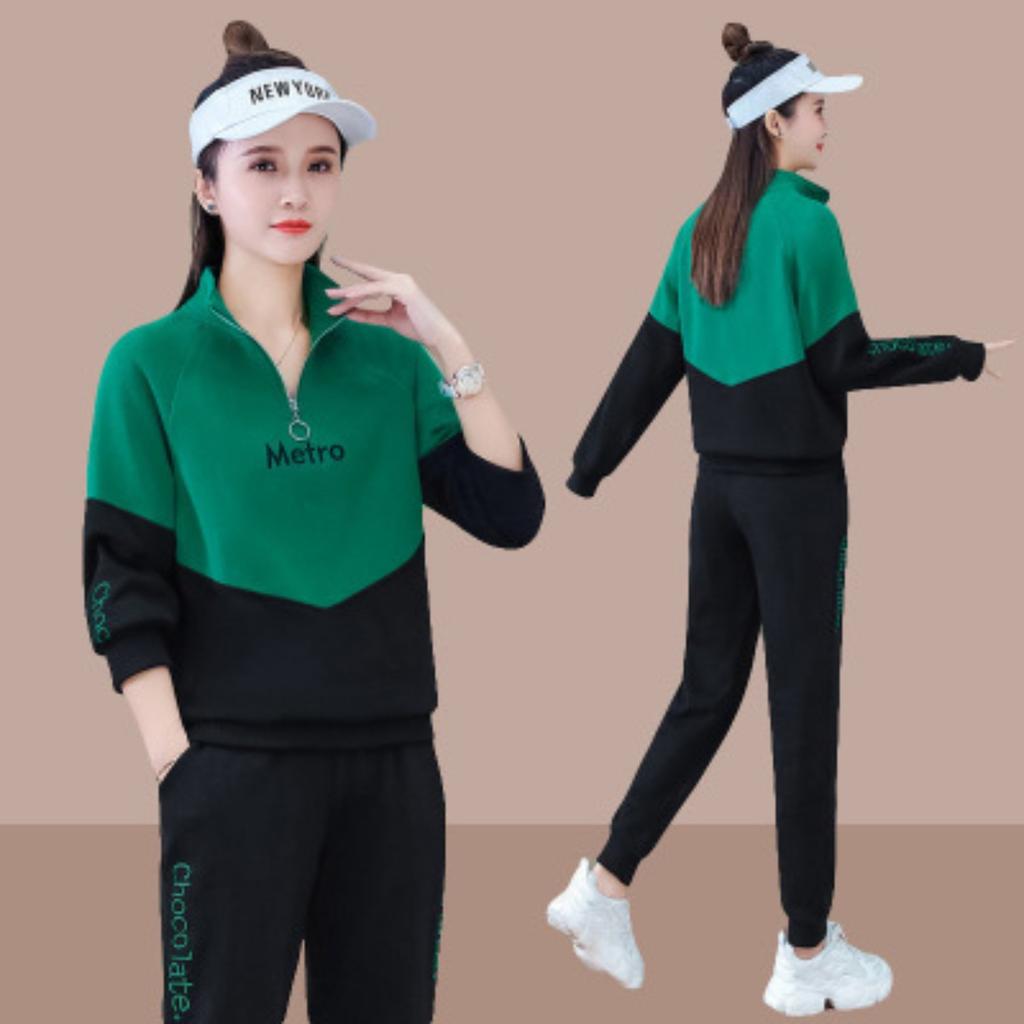 Women's Loose Fit Long Sleeve Sweatshirt Pants Set Casual Two Piece Outfit