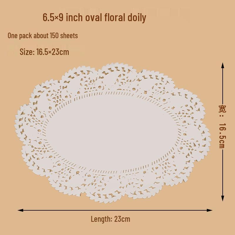 Rectangular Lace Paper Mat: Oil-Absorbing Paper for Kitchen, Baking, and Snacks