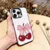 Cute cherry Phone Case For iPhone 17,16,15,14,13,12,11 Plus,Pro Max,XS,Colorful Silver Black Cover