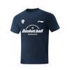 Li Ning More Than Bas Bedrucktes Atmungsaktives Schweißabsorbierendes Rundhals Trendiges Kurzarm-T-Shirt Unisex Oberteile Guangdong-Blau AHSVE61-3MORETHAN-BAS