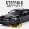 1:24 Challenger Hellcat Redeye Litinový Model Muscle Car Zvuk A Světlo Stahovací Dětská Hračka Sběratelský Předmět Dárek k Narozeninám