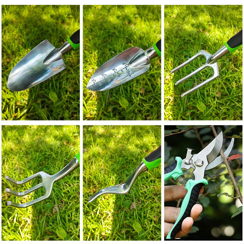 Aluminum Alloy Gardening Tool Set: Wide Shovel, Three-Tine Shovel, Garden Scale Shovel for Planting Vegetables, Flowers, Grass, and Beachcombing.