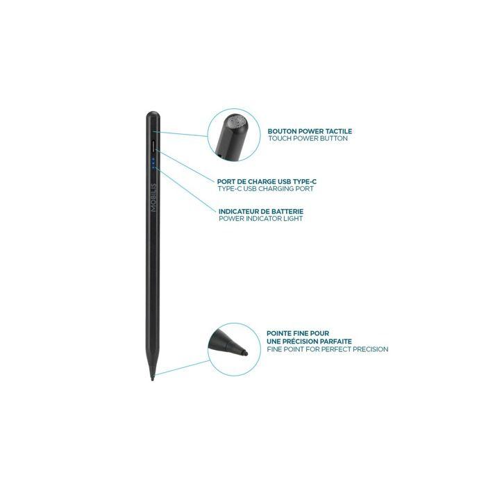 Universeller Stylus - MOBILIS - Kompatibel mit iOS und Android - Perfekte Präzision - Akkulaufzeit 10h - Schnellladung