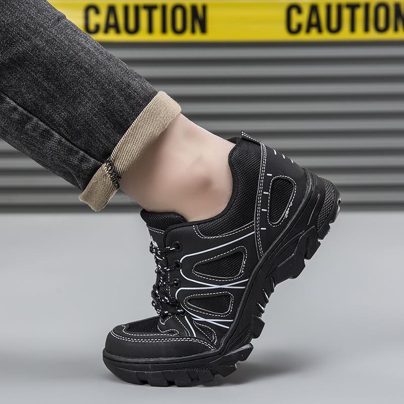 Work Safety Shoes Men Boots Fashion Work Sneakers Male Shoes Adult Work Boots Steel Toe Shoes Indestructible Men Safety Boots
