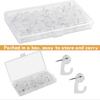 60 Pieces Clear Plastic Thumb Tack Hook, Plastic Heads Pin Tacks Wall Thumb Tacks Hanging Nails Decorative Push P Hooks for Cork Bulletin Board Map