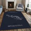 Tappeto Stampato Imola Monaco Track Circuit per Tutte le Stagioni per Stanza Divano, Tappetino Decorativo Tema Formula 1 Motorsport Tappeto per Appassionato di Corse