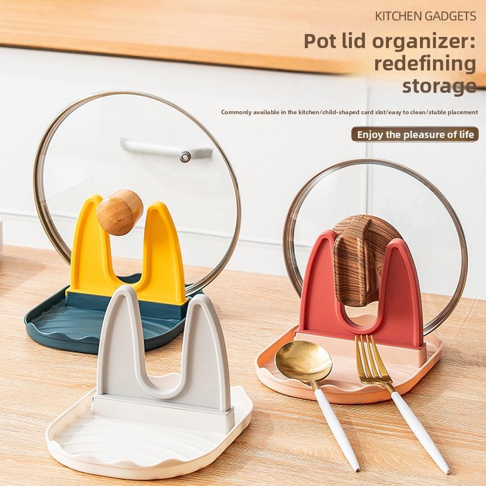 Kitchen Pot Lid Organizer With Multifunctional Uslot For Home Use