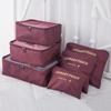 Travel Organizer Cubes 6-Piece with 4 Compartments, Luggage Packing Cubes for Underwear, Socks, Clothes, Suitcase Storage Bags