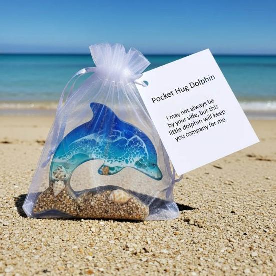 Yousheng Pocket Hug Animal with Positive Card Emotional Support Resin Animal Token Mini Dog Turtle Octopus Clover Angel Statue Inspirational Gift