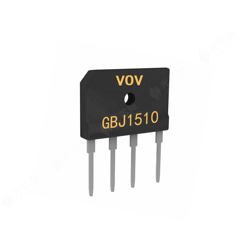 15A 1000V GBJ1510 Bridge Rectifier Diode, Through-hole