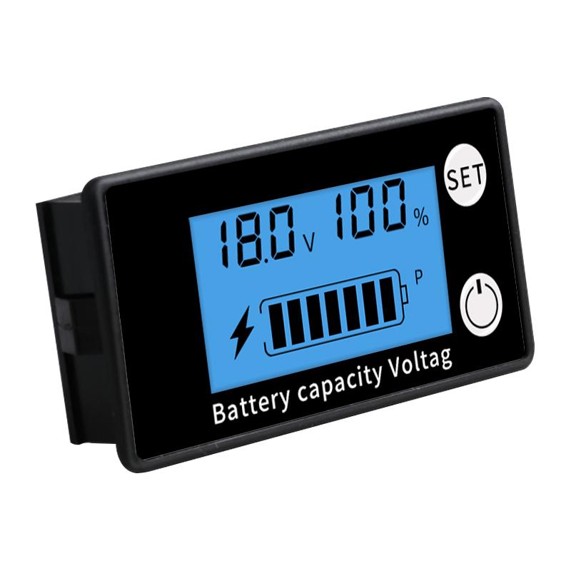 Battery Tester With Temperature Alarm DC 8V-100V Digital Voltmeter Battery Capacity Indicator 12V 24V Lead Acid Lithium LiFePO4