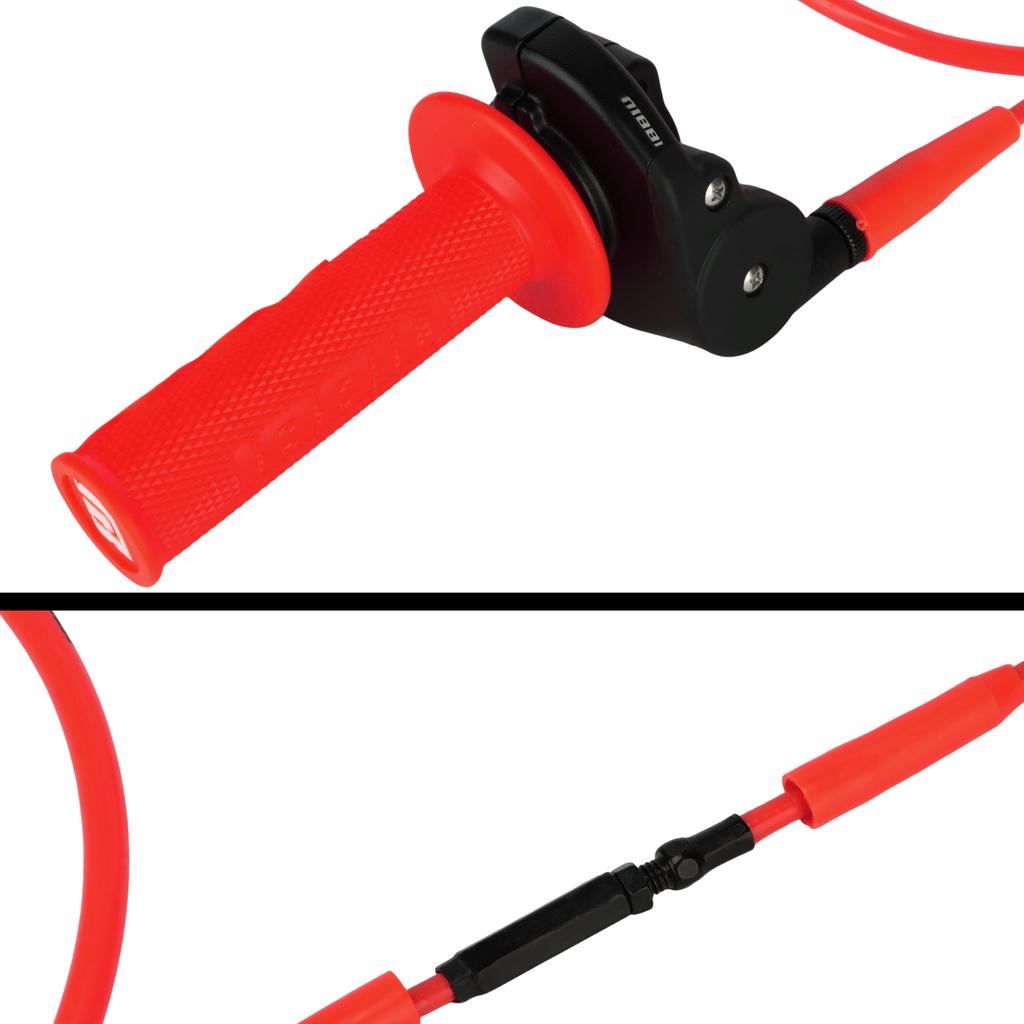 NIBBI Motocross 7/8"Lock-on Rubber Grip Twists Handlebar Throttle Cable Kit Fit Honda Yamaha KTM Off-road Motorcycle 22mmHandle