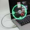 Creative Mini Fan USB Powered LED Clock Real Time Display Summer Cooling Neon Fan USB Gadgets