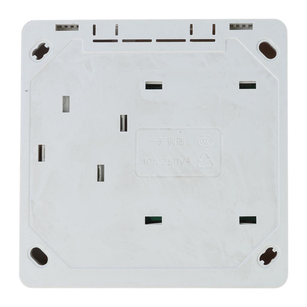 86 Type Wall Control Button Stepless Rotary On Off Speed Govenor Speed Controller with Single Switch for Ceiling Fan