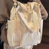 Multifunctional Canvas Backpack Women's Storage Shoulder Bag Large Capacity Commuting All-matching Simple Cross-body