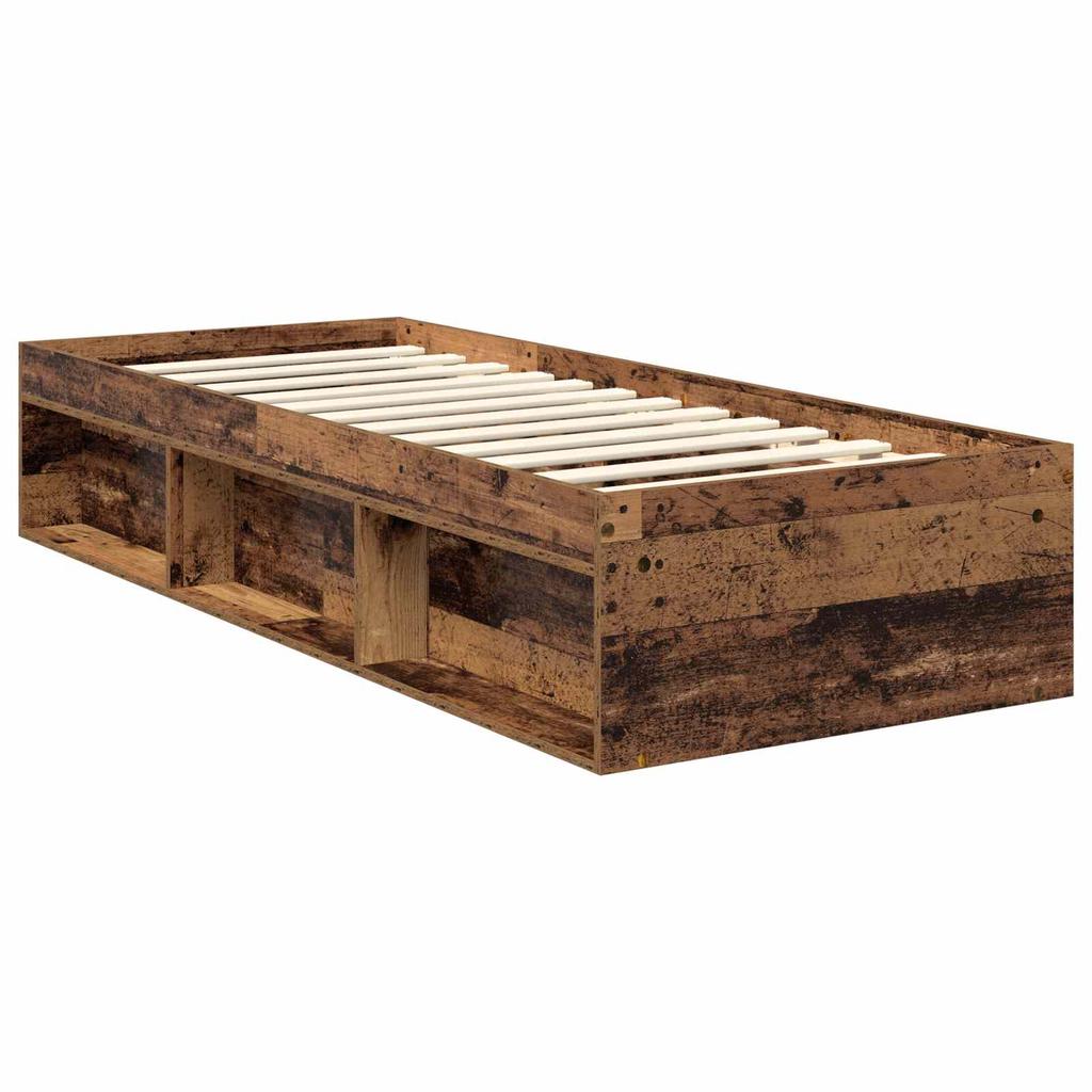 Bed Frame Made of Reclaimed Wood 75 x 190 cm Solid Pine Wood