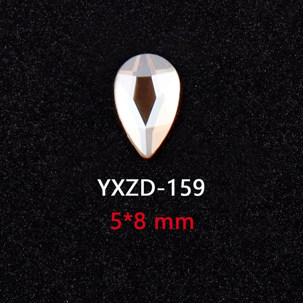 1440 Glas Diamanten mit flachem Boden Gold Champagner Speziell geformte Nageldiamanten DIY Tragematerial für Nägel Nagel Speziell geformte Diamanten Zubehör