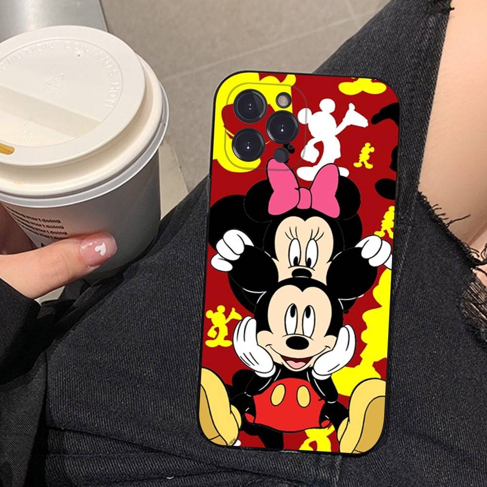 M-Minnie M-Mickey Phone Case for iPhone 16 17 Air 15 14 13 12 11 Pro Max 16E Plus Fundas