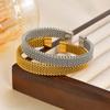 10mm Braided Stretch Strap Open Bracelet,Personalised Mesh Cuff Bracelets,Stainless Steel Women's Bracelet,Fashion Jewelry Gifts