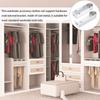 2Pcs Premium Cast Metal Closet Rod End Supports for Oval Hanging Rods Wardrobe Tube Support Bracket Clothes Rod Holder Silver