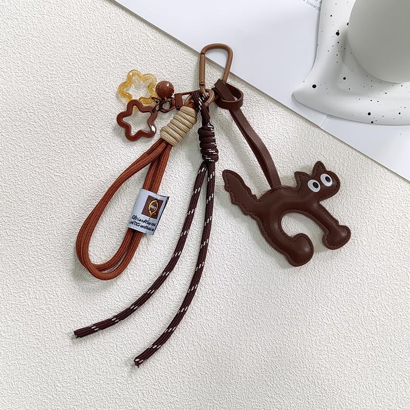 Yogodlns Mini Backpack Hanging Handbag Pendant Bag Cute Cat Faux Leather Pendant Bags Accessories