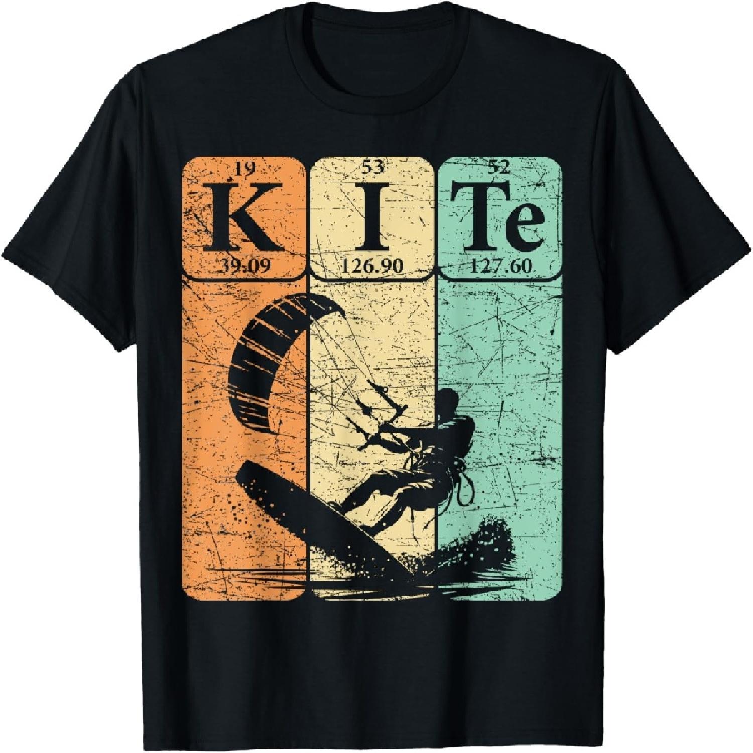 

Kitesurfing Periodic Table Elements Kiteboarding Retro T-Shirt(1) XXXXXL різнокольоровий